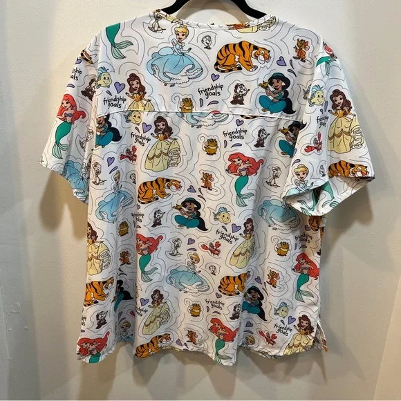 Disney Princess Friendship Goals V-Neck Scrub Top - Picture 6 of 6